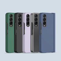 Casing HP Lipat 360 Full Cover Pen Slot Front Glass Matte PC untuk Samsung Z Fold 4 5G