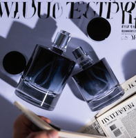 Bouteille de parfum en verre vide de luxe 30ml 50ml 100ml tailles bouchon noir col à sertir pour emballage de parfum vaporisateur atomiseur diffuseur utilisation