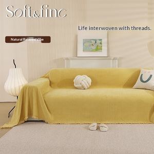 Funda de Sofá y Cojín Universal de Satén-Chenille con Diseño Espigado <span class=keywords><strong>para</strong></span> las Cuatro Estaciones, Cobertura Completa - Product Image 3