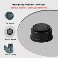 Bouchon en plastique HDPE à deux oreilles pour bouteille d'huile moteur, 55*22.55mm, diamètre supérieur 48.28mm, noyau intérieur 30.75mm, pour emballage de lubrifiants - Vente en gros