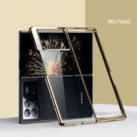 Casing HP Lipat Premium Full Cover Electroplate Clear PC untuk Xiaomi MIX FOLD 3