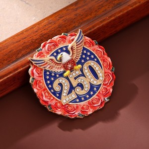 250周年纪念胸针 - 环保合金水钻珐琅别针，美国爱国纪念首饰 - Product Image 2