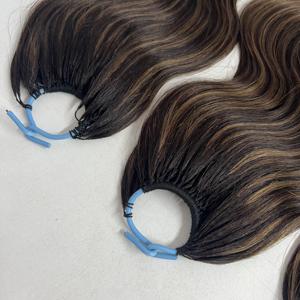 Meilleure vente Top qualité plumes cheveux 100% vrais cheveux humains <span class=keywords><strong>un</strong></span> fil deux brins plumes ligne Extension <span class=keywords><strong>de</strong></span> cheveux - Product Image 1