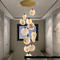 Lustre suspendu pour escalier, style minimaliste, pour duplex, loft, villa, plafond haut, lampe suspendue longue pour escalier
