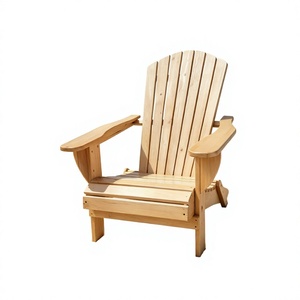 Chaise longue d'extérieur moderne pour patio, semi-assemblée, en bois de cèdre - Chaise pliante Adirondack pour parc et cour - Product Image 4
