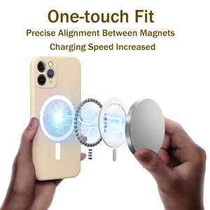 Funda Magnética de Silicona Líquida de Lujo para Teléfono, para 17/16/15/11/12/13/14 Pro Max/X/<span class=keywords><strong>XR</strong></span>/XS/7 Plus, Lisa, Luminosa, Color Caramelo - Product Image 5