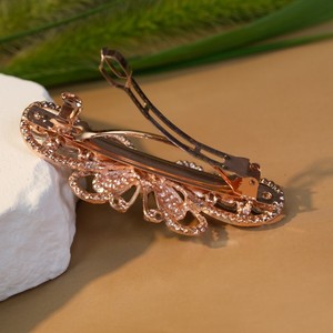 Korean Butterfly Alloy Crystal Fashion Hair <b>Clip</b> Adult Large <b>Spring</b> <b>Clip</b> Women Hair Decoration Prom Daily Use Wholesale - Product Image 5