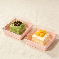 Boîte en carton avec couvercle transparent pour mariage, muffins, sushis, pâtisseries, cadeaux ou présentation alimentaire