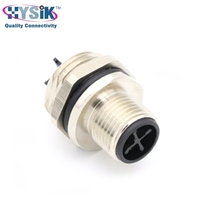 Connecteur à souder M12 S codé 3+PE IP67 63V, prise circulaire mâle pour alimentation industrielle