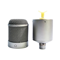 Corps de microphone en métal argenté M147, coque de microphone à tube vintage pour les passionnés d'audio, pièces de rechange pour la réparation de microphones de studio DIY