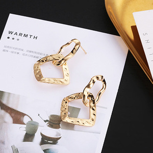Csja — boucles d'oreilles <span class=keywords><strong>G335</strong></span> de couleur or, bijoux classique torsadé, nœud d'amour, boucles d'oreilles à clous pour femmes, Simple et géométrique - Product Image 2