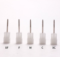 Haute qualité XF/F/M/C/XC professionnel couleur ruban forets à ongles en gros nouveau Design E FileTête de polissage en acier au tungstène