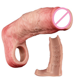<span class=keywords><strong>Penis</strong></span> <span class=keywords><strong>Cover</strong></span> Hot Selling Realistische Hahn hülle für Homosexuell <span class=keywords><strong>Penis</strong></span> vergrößerung Verzögerung Ejakulation Sexspielzeug - Product Image 5