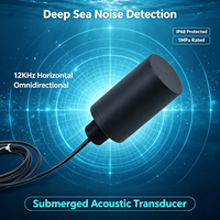 Transduser Akustik Bawah Air Silindris Omni-directional 12kHz Jangkauan 10000m Hidrofon POM untuk Pemantauan Kebisingan Bawah Air