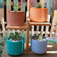 Moule en silicone pour pot de fleurs rond en béton, pot à succulentes, vase en béton/ciment