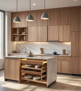 Gabinete de Cocina Moderno de Madera Contrachapada MDF de Fabricantes - Product Image 1