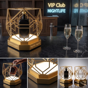 Moderne nachtclub VIP LED verlichte fleshouder met eenvoudige montage voor nachtclubs - Product Image 4