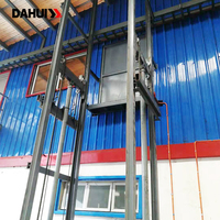 Ağır Hizmet Tipi Elektrikli Hidrolik 2T - 5T Yük Asansörü LCD Ekranlı Galvanizli Hasır Kargo Asansörü Soğuk Hava Depoları İçin