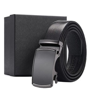 Gran oferta de fábrica, cinturón de cuero genuino con hebilla automática para hombres, adecuado para ropa informal de negocios, cinturón elegante y elegante para hombres - Product Image 1
