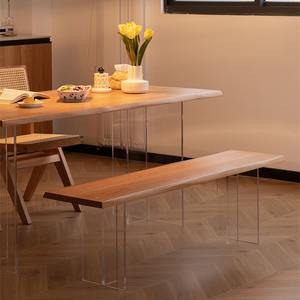 <span class=keywords><strong>Banc</strong></span> <span class=keywords><strong>suspendu</strong></span> en acrylique solide de tabouret Long en <span class=keywords><strong>bois</strong></span> de cerisier Simple moderne nordique pour changer de chaussure poufs de queue de lit pour une utilisation en appartement - Product Image 2