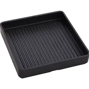 High Quality Restaurant Black Tableware Heat Resistant Sushi Plates Melamine Hot Pot Plate Trays