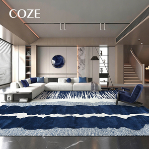 Modern Style Beach-<strong>themed</strong> Patterned Carpet with the Color of the Sea Rugs for Living <strong>Room</strong> and Bedroom - Product Image 1