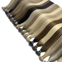 Extensiones de Cabello Ruso Virgen Remy de Alta Calidad para Mujeres, Extensiones de Cabello Humano con Punta Nano Personalizadas para Salón