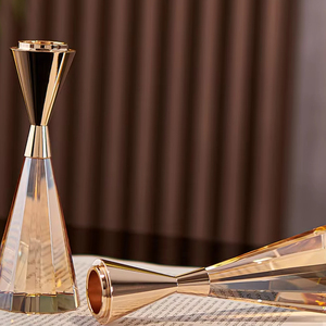 Crystal <strong>Candle</strong> <strong>Holder</strong> Study Room Living Room Office Desktop Decoration <strong>Metal</strong> Aromatherapy <strong>Candle</strong> Stand - Product Image 1