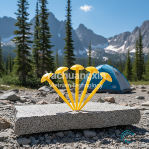 YACHUANGXIN VIETNAM Industrial Grade Outdoor Camping Tent <b>Pegs</b> & Mushroom Head Small PP <b>Ground</b> Nails All Seasons Use - Product Image 2