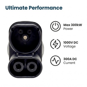 Adaptateur de prise de charge EV DC GBT vers CCS2 250A/1000V IP65 étanche pour chargeurs EV chinois CCS2 compatible avec Tesla BYD - Product Image 2