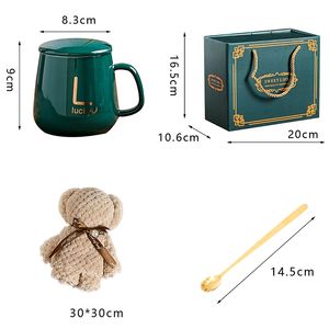 Cadeaux IStapromo, tasse à café en céramique portable de haute qualité, style dessin animé, ensemble de 400 ml, gobelet imprimé à l'écran, cadeau promotionnel - Product Image 6