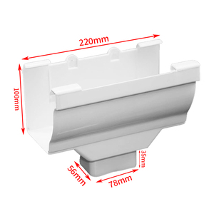 Système <span class=keywords><strong>de</strong></span> drainage des eaux <span class=keywords><strong>de</strong></span> <span class=keywords><strong>pluie</strong></span> pour toitures, matériaux <span class=keywords><strong>de</strong></span> gouttières, raccords <span class=keywords><strong>de</strong></span> tuyaux en PVC, sortie <span class=keywords><strong>de</strong></span> descente, canaux <span class=keywords><strong>de</strong></span> descente, gouttières en vinyle - Product Image 4