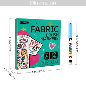 <span class=keywords><strong>Rotuladores</strong></span> de Tela de Venta Caliente, <span class=keywords><strong>Rotuladores</strong></span> Lavables de 12 Colores para Ropa Pintada a Mano, Marcadores de Graffiti para Lienzo - Product Image 3