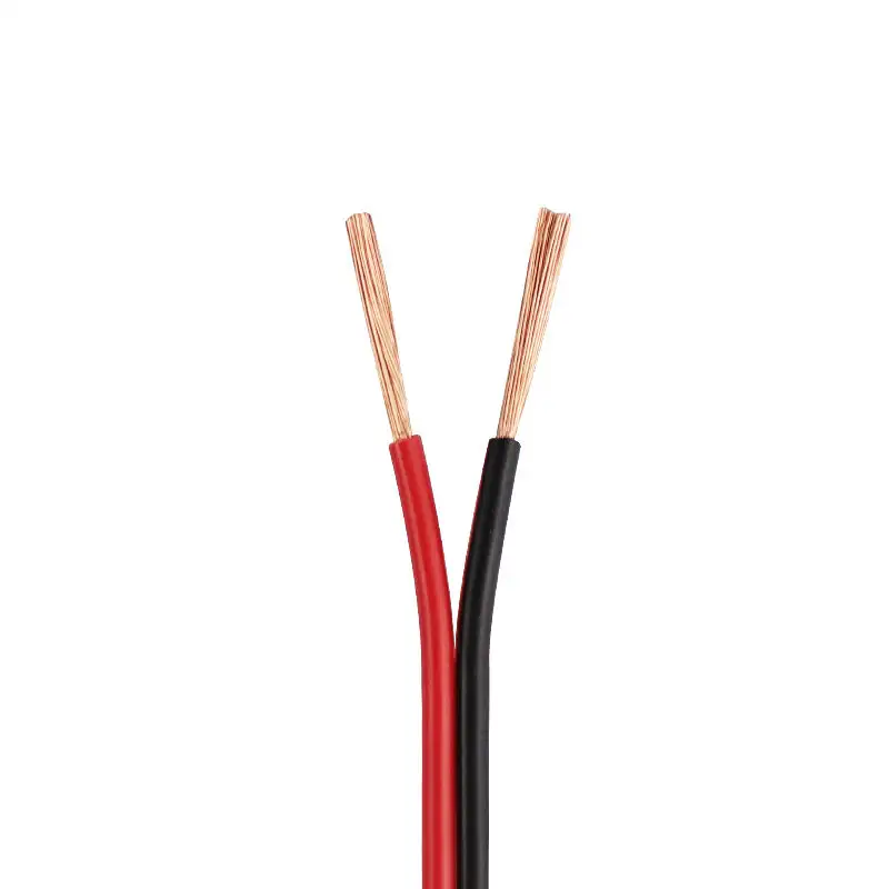 2468 24awg cabo paralelo vermelho e preto, luz led com fonte de alimentação dc vermelho e preto cabo duplo