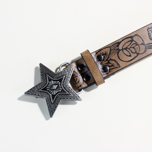 Sabuk kulit <span class=keywords><strong>Pu</strong></span> wanita, sabuk wanita pola bintang sederhana dan serbaguna dekorasi tipis, sabuk kulit <span class=keywords><strong>Pu</strong></span>, sabuk etnis kepribadian - Product Image 4