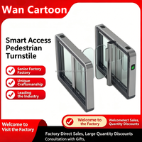 WKT WKT-SPDGX Portillon tournant en acier inoxydable pour contrôle d'accès, personnalisable OEM/ODM, avec NFC/QR, barrière pivotante rapide pour piétons
