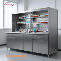 Banc de laboratoire moderne en acier inoxydable 304 pour hôpitaux et écoles, table de laboratoire de chimie et de biologie