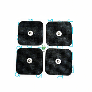Électrodes adhésives réutilisables noires 5x5cm compatibles avec les appareils <span class=keywords><strong>Compex</strong></span> Easy <span class=keywords><strong>Snap</strong></span> TENS EMS - Product Image 3