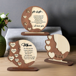 Muestras Gratis, Decoraciones de Madera para Mesa del Día de la Madre, Regalos para Fiestas Familiares, Recuerdos de Interacción entre Padres e Hijos, Regalos para Mamá y Abuela - Product Image 4