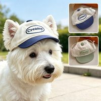 Casquette de soleil réglable pour chien, chapeau de baseball pour animaux de compagnie, protection solaire, bonnet pour chiot avec trous pour les oreilles