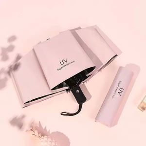 Parapluie pliant automatique 3 sections anti-UV, coupe-vent et anti-pluie, personnalisable avec logo, idéal pour cadeaux d'affaires promotionnels en gros - Product Image 5