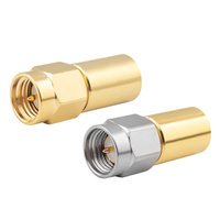 Conector RF Macho Tipo SMA Chapado en Oro, Tipo Soldadura de Acero Inoxidable para Cable Coaxial Semirrígido