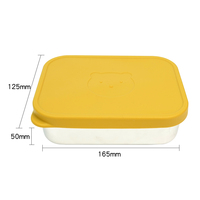 Boîte de rangement portable de qualité alimentaire sans BPA avec couvercle en silicone, capacité de 700 ml, compatible lave-vaisselle