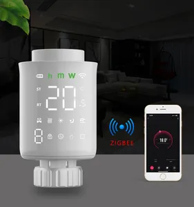 Ronglin Smart Zigbee RTV Radiator Thermostatic Valve Radiant Floor Heating Temperature Controller With Tuya APP Controlled