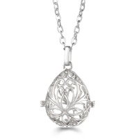 Boîte en métal creuse en forme de goutte d'eau avec chaîne, pendentif portable pour rangement de dés, accessoire de bijouterie DIY en cuivre moulé vintage