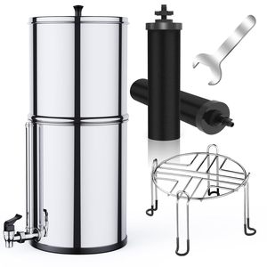Sistema de Filtro de Agua de Acero Inoxidable para Encimera PUREZA NSF42/53, 2.25/2.9 Galones, con Elementos Negros <span class=keywords><strong>Berkey</strong></span> BB9-2 - Product Image 4
