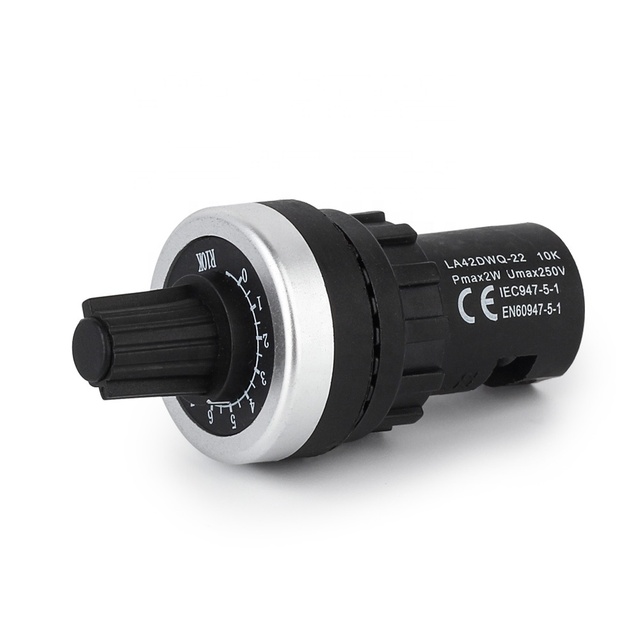 10K Single Turn Metal Film Rotary Taper Potentiometer CE Certified IP45 Bushing Mount Slide Adjustment Used Inverter Speed
