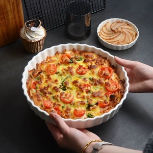 Plat à four carré en céramique de style américain pour pizza et gâteaux de riz - Compatible <span class=keywords><strong>micro</strong></span>-ondes, résistant aux hautes températures, utilisation domestique au four - Product Image 3