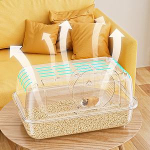 <span class=keywords><strong>Cage</strong></span> à <span class=keywords><strong>hamster</strong></span> transparente, villa de luxe, espace super spacieux, matériel pour animaux de compagnie, ours en or, détachable, imperméable, ventilé, vent naturel - Product Image 4