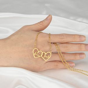 [Personalización Privada] Collar con Colgante <span class=keywords><strong>de</strong></span> Cadena <span class=keywords><strong>de</strong></span> Acero Inoxidable con <span class=keywords><strong>Nombre</strong></span> en Inglés, Diseño Deportivo <span class=keywords><strong>de</strong></span> Corazón a Corazón, Regalo para Parejas, Oro Real <span class=keywords><strong>de</strong></span> 18K - Product Image 4